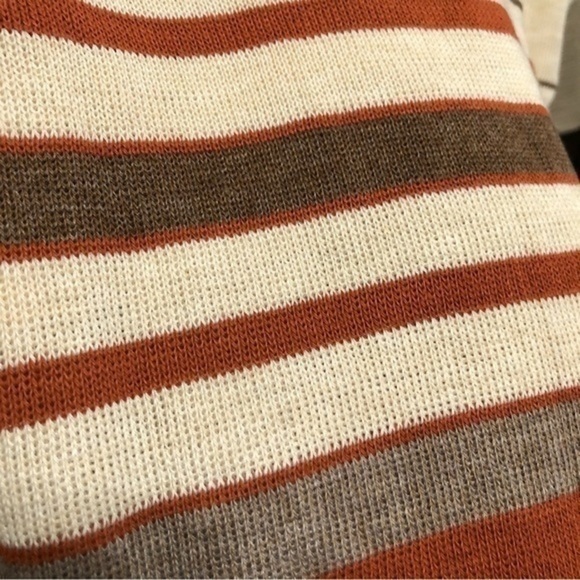 Dead Stock Vintage Striped Ribbed Piping Sweater Vest Sz Large -The "Esther" Top - Picture 11 of 16